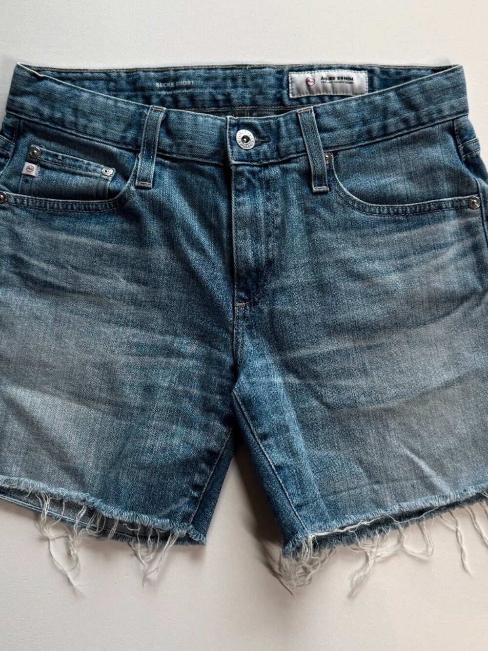AG Relaxed Slim Cut-Off Denim "Becke Short"